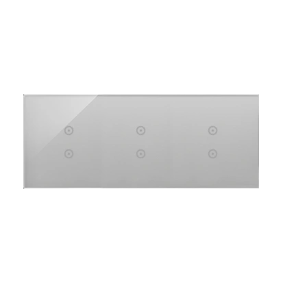 Simon 54 TOUCH Panel dotykowy 3 moduły - 2 pola dotykowe pionowe + 2 pola dotykowe pionowe + 2 pola dotykowe pionowe, srebrna mgła [5]