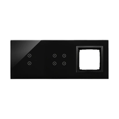 Simon 54 TOUCH Panel dotykowy 3 moduły - 2 pola dotykowe pionowe + 4 pola dotykowe + 1 otwór na osprzęt, wulkaniczna lawa [5]