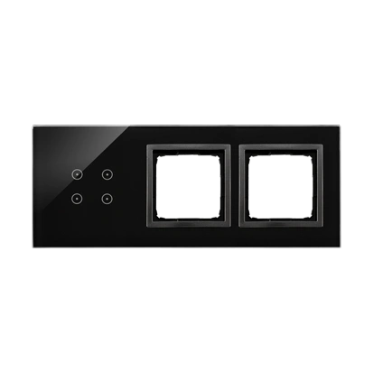 Simon 54 TOUCH Panel dotykowy 3 moduły - 4 pola dotykowe + 2 otwory na osprzęt, zastygła lawa [5]