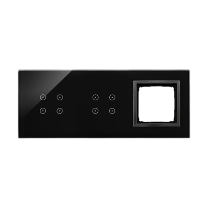 Simon 54 TOUCH Panel dotykowy 3 moduły - 4 pola dotykowe + 4 pola dotykowe pionowe + 1 otwór na osprzęt, zastygła lawa [5]