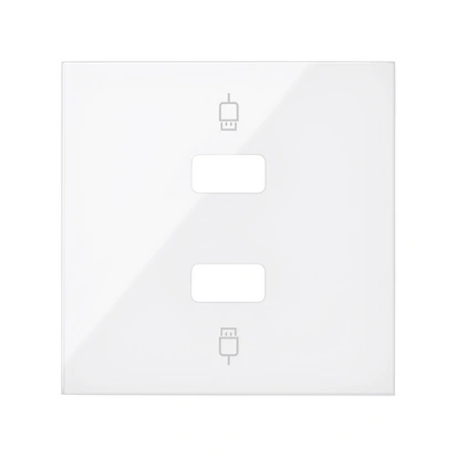 SIMON 100 Pokrywa do gniazda podwójnego 2xUSB, biały [1]