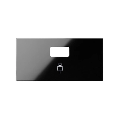 SIMON 100 Pokrywa do gniazda pojedynczego 1xUSB (mechanizm 1/2), czarny [1]