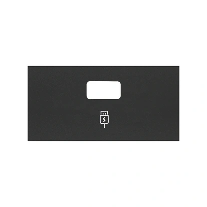 SIMON 100 Pokrywa ładowarki pojedynczej 1xUSB (do mechanizmu 10000380-039), czarny mat [1]