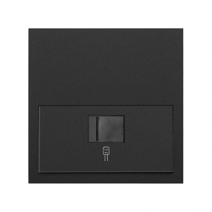 SIMON 100 Panel 1-krotny: gniazdo 1xRJ45, czarny mat [1]