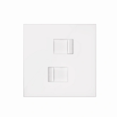 SIMON 100 Panel 1-krotny: gniazdo 2xRJ45, biały mat [1]