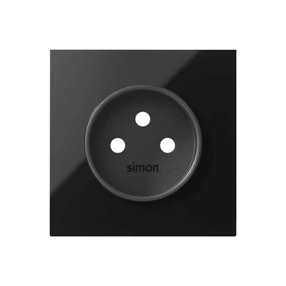 SIMON 100 Panel 1-krotny: 1 gniazdo z uziemieniem 2P+Z, czarny [1]