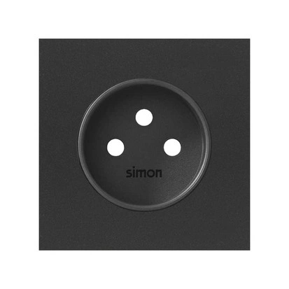 SIMON 100 Panel 1-krotny: 1 gniazdo z uziemieniem 2P+Z, czarny mat [1]