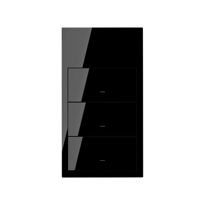 SIMON 100 Panel 2-krotny pion: 3 klawisze, czarny [1]
