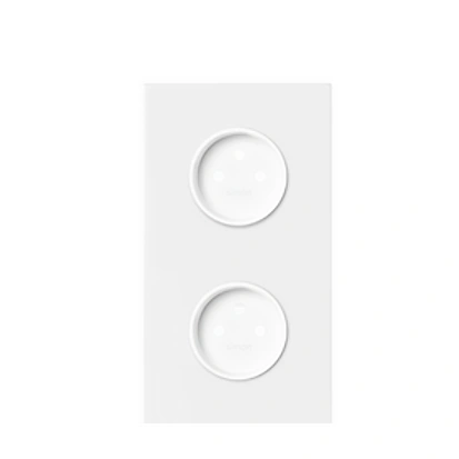 SIMON 100 Panel 2-krotny: 2 gniazda z uziemieniem 2P+Z, biały mat [1]