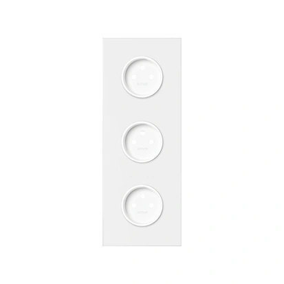 SIMON 100 Panel 3-krotny: 3 gniazda z uziemieniem 2P+Z, biały mat [1]