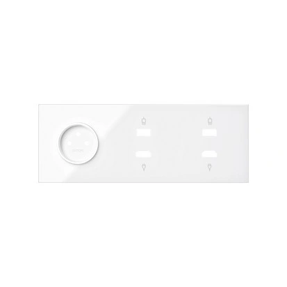 SIMON 100 Panel 3-krotny: 1 gniazdo z uziemieniem 2P+Z + 1xHDMI + 1xUSB + 1xTV + 1xUSB, biały [1]
