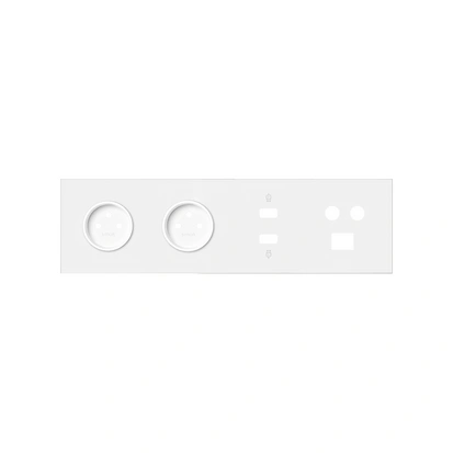 SIMON 100 Panel 4-krotny: 2 gniazda + 1xHDMI + 1xUSB + 1xTV/SAT+ 1xRJ45, biały mat [1]