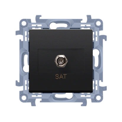 SIMON 10 gniazdo antenowe typu F" pojedyncze, czarny mat [10]"