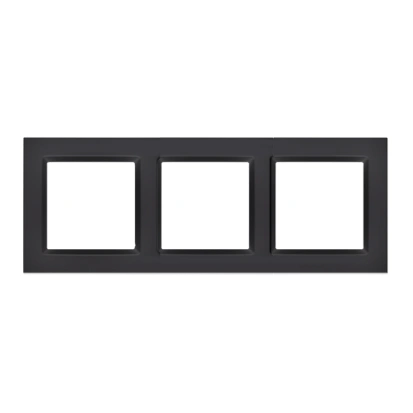 SIMON 10 Ramka 3-krotna, czarny mat [20]