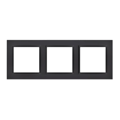 SIMON 10 ramka 3-krotna, czarny mat [20]