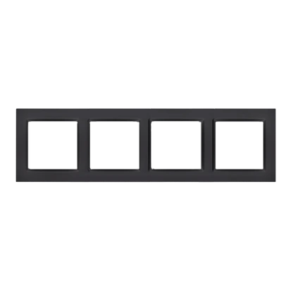 SIMON 10 Ramka 4-krotna, czarny mat [20]	