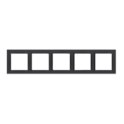 SIMON 10 ramka 5-krotna, czarny mat [20]