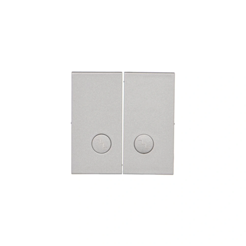SIMON 55 Klawisz podwójny z oczkami do: SW6/2L2M, aluminium mat [20]