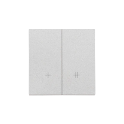 SIMON 55 Klawisz podwójny z piktogramami krzyżowymi do: SW7/2M, SW6/2WM, aluminium mat [20]