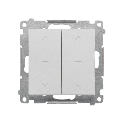 SIMON 55 Klawisz podwójny do łącznika i przycisku roletowego podwójnego: SZP2M, SZW2M, aluminium mat [20]