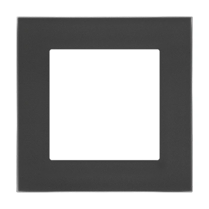 SIMON 55 NATURE Ramka 1-krotna, szkło mrożone czarne [10]