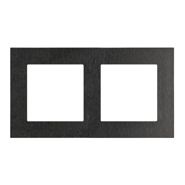 SIMON 55 NATURE Ramka 2-krotna, inox czarny [5]