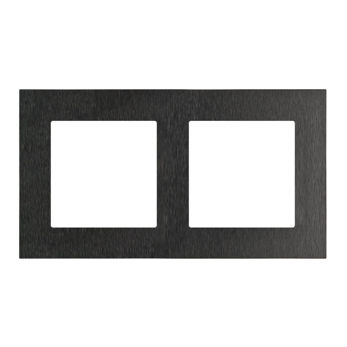 SIMON 55 NATURE Ramka 2-krotna, inox czarny  [5]