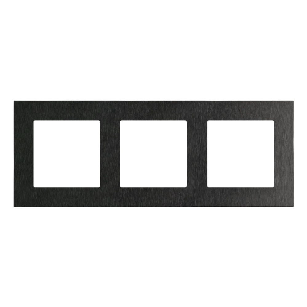 SIMON 55 NATURE Ramka 3-krotna, inox czarny  [5]