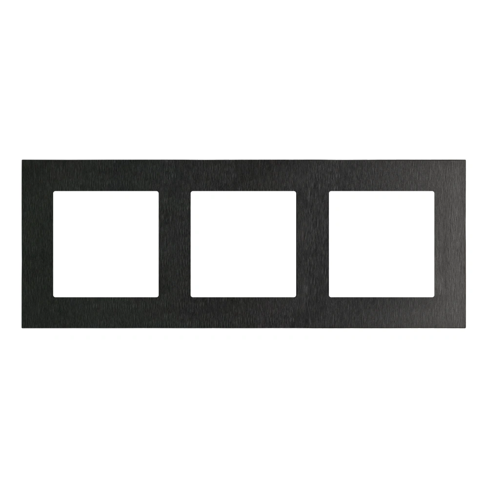 SIMON 55 NATURE Ramka 3-krotna, inox czarny [5]