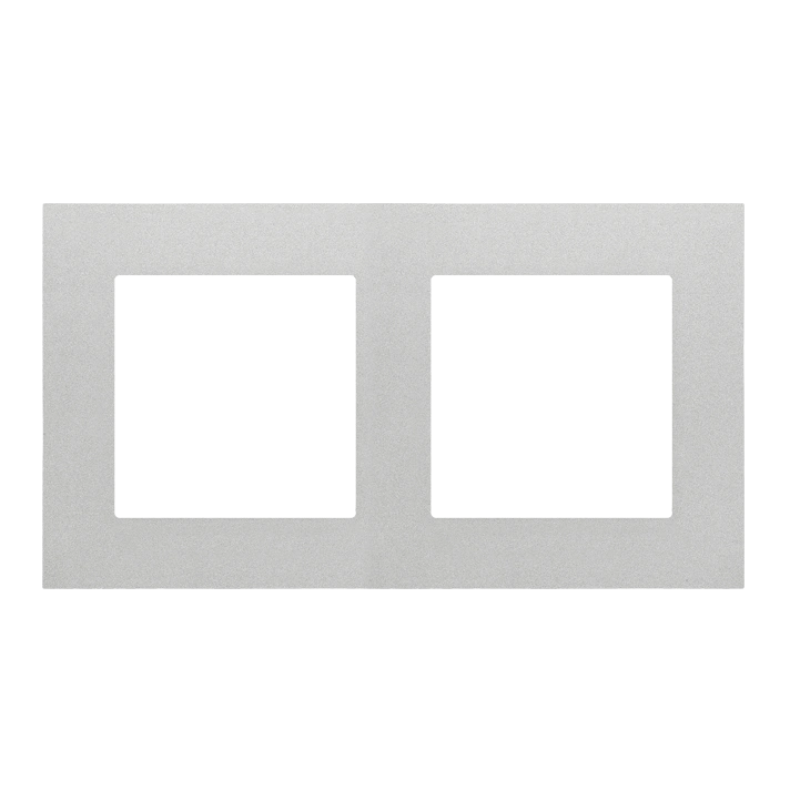 SIMON 55 ramka 2-krotna LINE, aluminium mat [25]