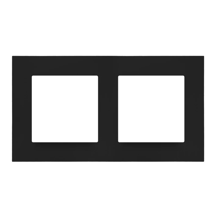 SIMON 55 ramka 2-krotna LINE, czarny mat [25]
