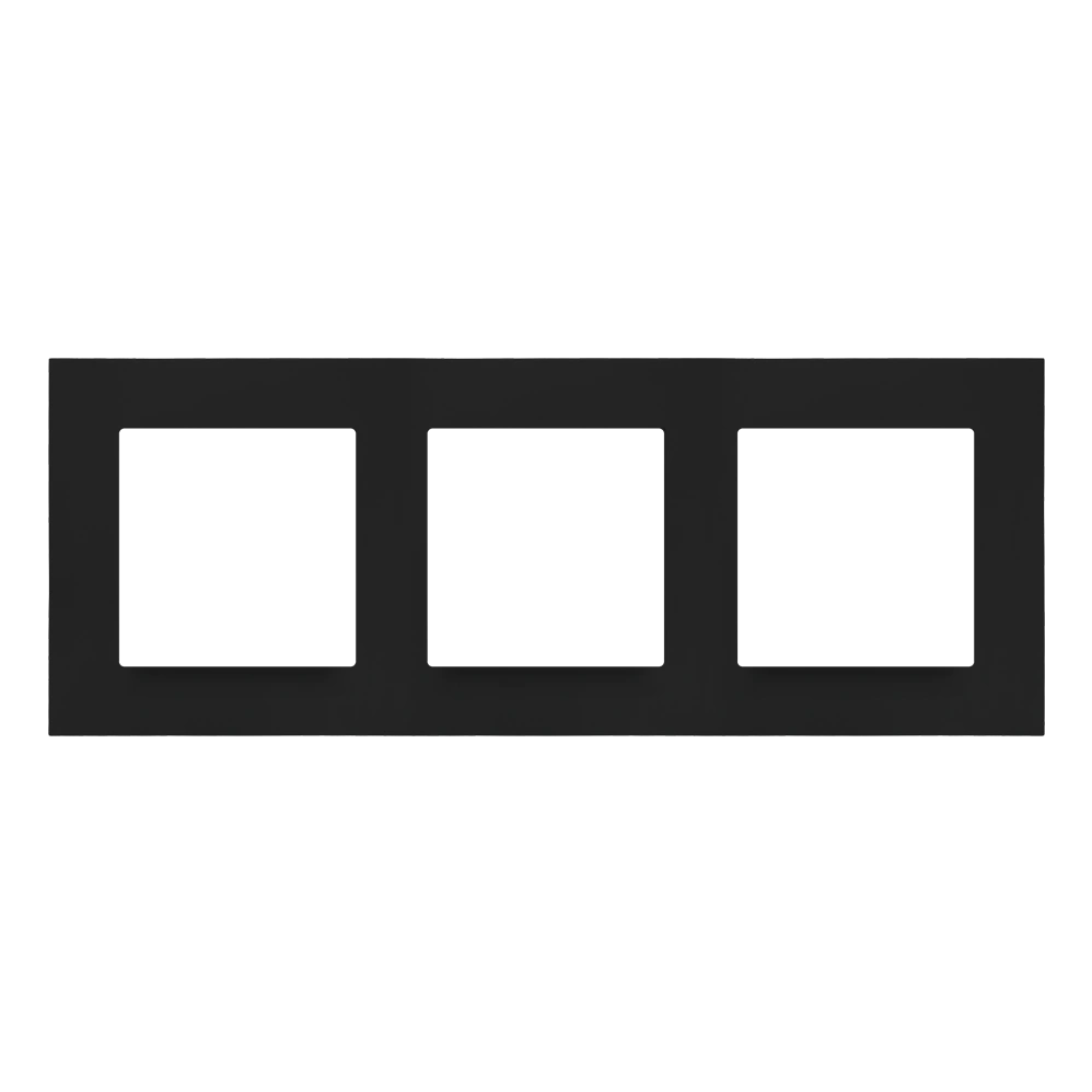 SIMON 55 ramka 3-krotna LINE, czarny mat [20]