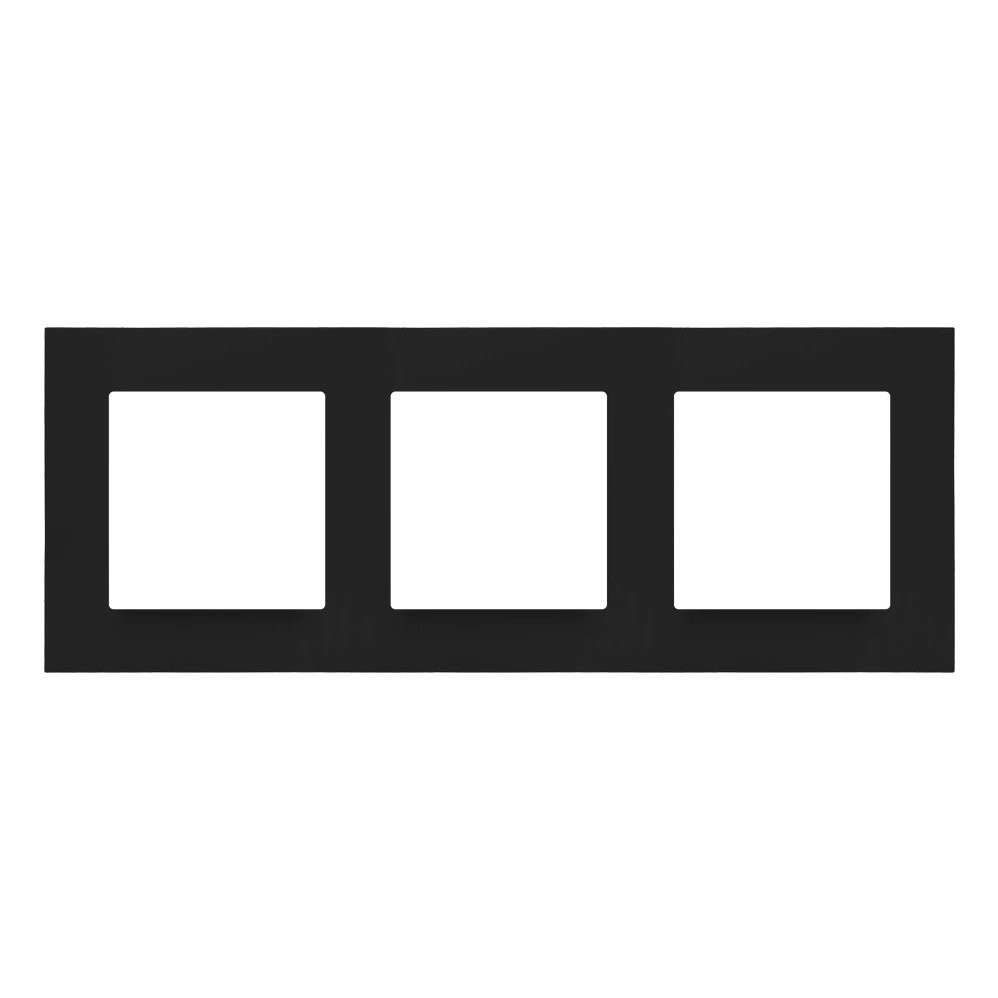 SIMON 55 Ramka 3-krotna LINE, czarny mat [20]