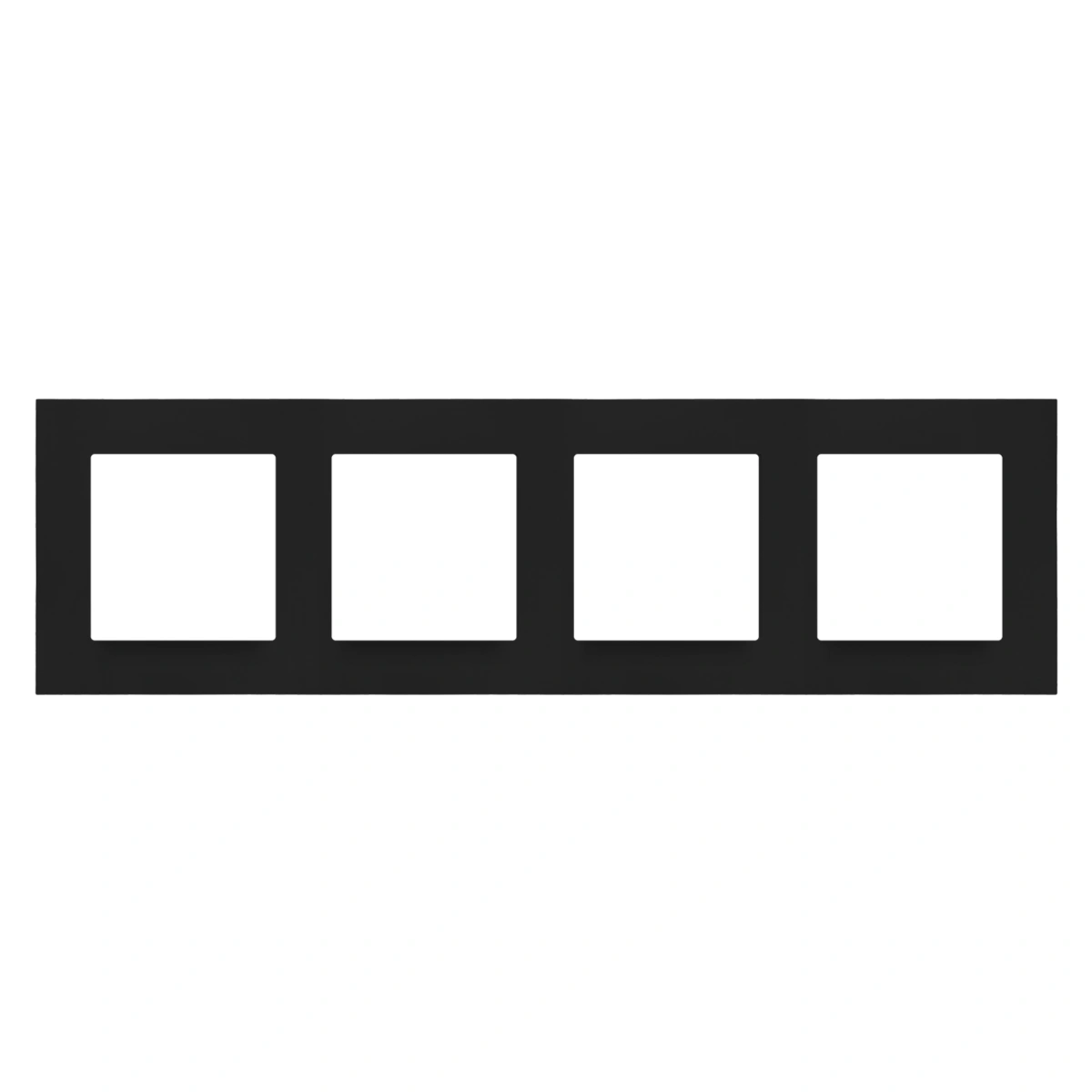 SIMON 55 Ramka 4-krotna LINE, czarny mat [20]