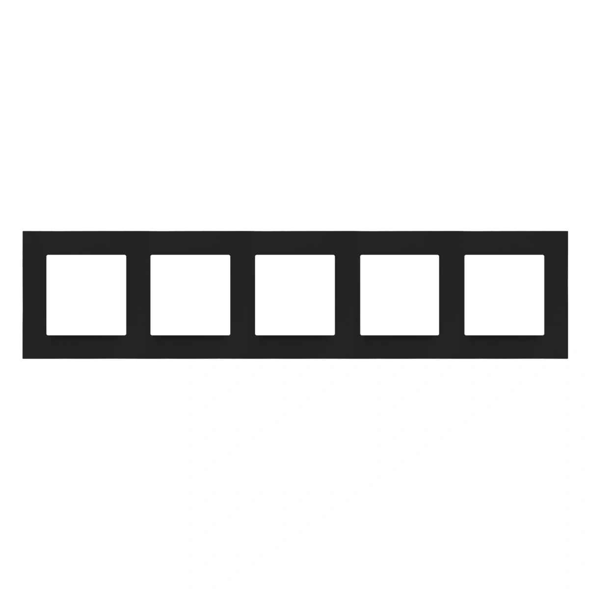 SIMON 55 Ramka 5-krotna LINE, czarny mat [20]