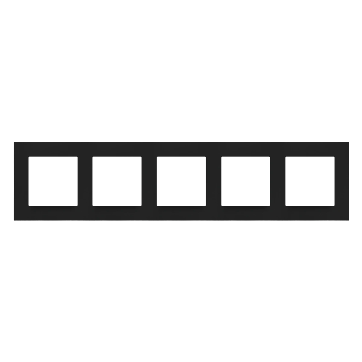 SIMON 55 ramka 5-krotna LINE, czarny mat [20]
