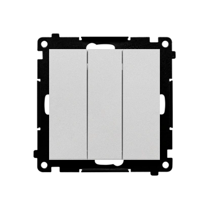 SIMON 55 łącznik potrójny 10AX, szybkozłącza, aluminium mat [10]