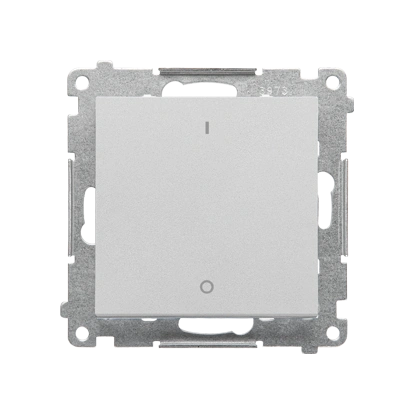 SIMON 55 łącznik dwubiegunowy 10AX, szybkozłącza, aluminium mat [10]