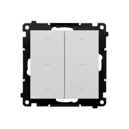 SIMON 55 łącznik roletowy podwójny trójpozycyjny [1-0-2] 10A,,szybkozłącza, aluminium mat [10]