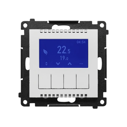 SIMON 55 Termostat programowalny z wyświetlaczem, jasnoszary mat [10]