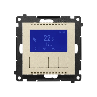 SIMON 55 Termostat programowalny z wyświetlaczem, szampański mat [10]