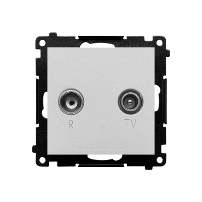 SIMON 55 gniazdo antenowe R-TV końcowe separowane tłum.:1dB, aluminium mat [10]
