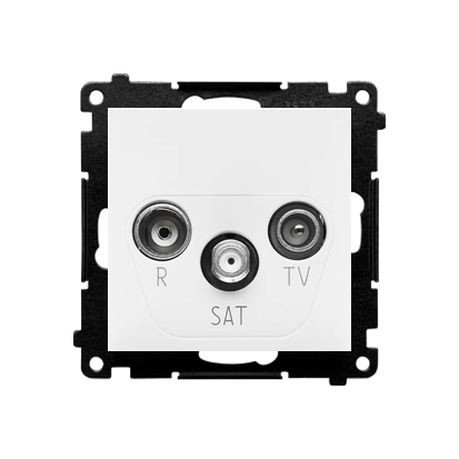 SIMON 55 gniazdo antenowe R-TV-SAT końcowe/zakończeniowe tłum.:1dB, biały mat [10]