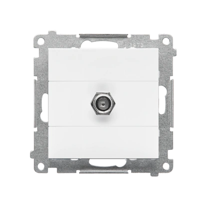 SIMON 55 gniazdo antenowe typu „F” pojedyncze, biały mat [10]