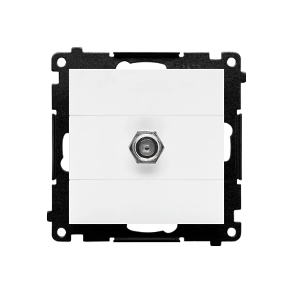 SIMON 55 gniazdo antenowe typu „F” pojedyncze, biały mat [10]