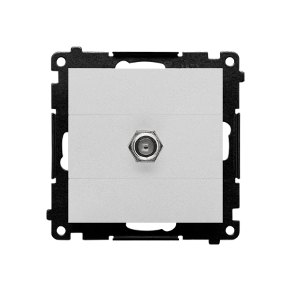 SIMON 55 gniazdo antenowe typu „F” pojedyncze, aluminium mat [10]