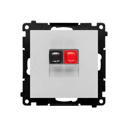 SIMON 55 gniazdo głośnikowe 1-krotne, max. przekrój przewodów dla wejścia i wyjścia 2,5mm2, aluminium mat [10]
