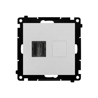 SIMON 55 gniazdo HDMI, aluminium mat [10]