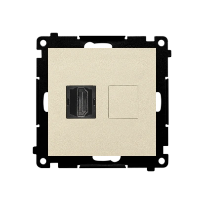 SIMON 55 gniazdo HDMI, szampański mat [10]