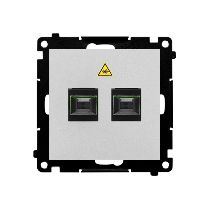 SIMON 55 gniazdo światłowodowe podwójne SC/APC, aluminium mat [10]
